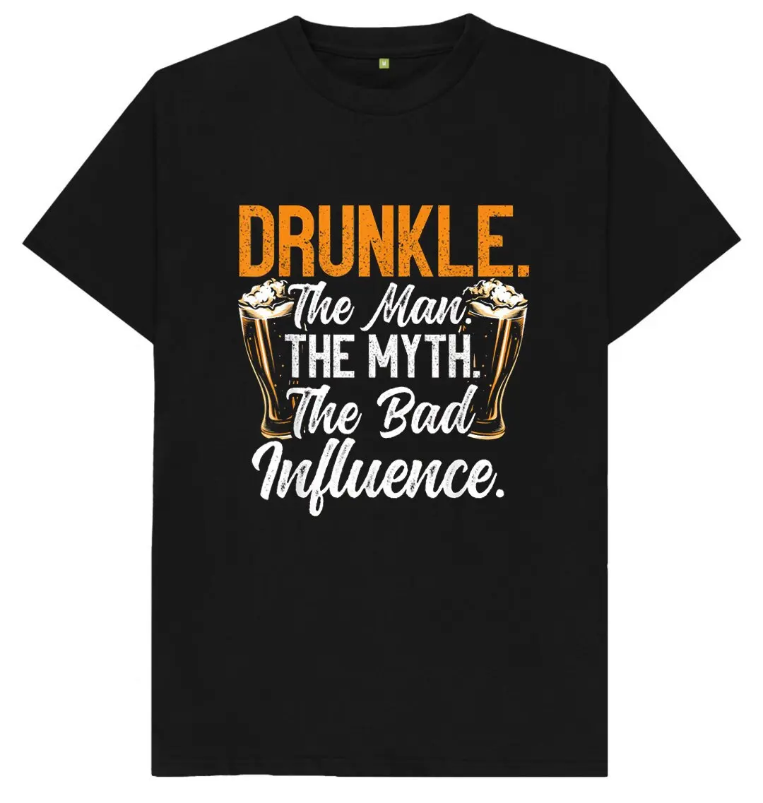 Футболка дяди с изображением пьящего мужчины, мифа, плохого влияния, подарка дяди