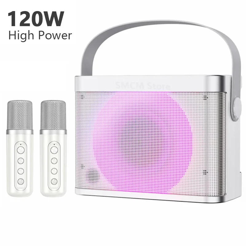 

120W High Power RGB Pickup Rhythm Light Wireless Portable Microphone Bluetooth Speaker Sound Family Karaoke TF Subwoofer Ys-222