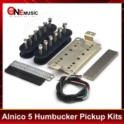 [Pickup DIY Kits] Alnico 5 Humbucker Pickup Kits- Alnico 5/Plastic Bobbin/ Hexagon Adjustable Pole Piece/4C Cable Pickup Kits