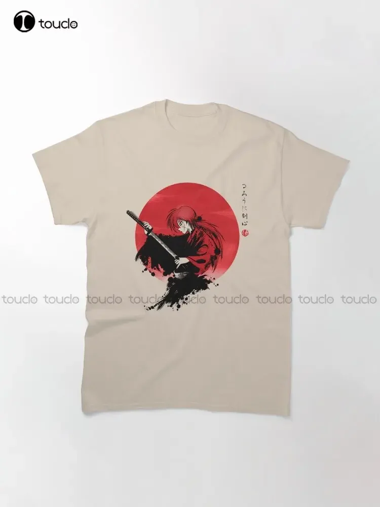 Red Sun Rurouni Kenshin Samurai Okami T-shirt classica personalizzata Aldult Teen T-shirt con stampa digitale unisex Regalo personalizzato Xs-5XL