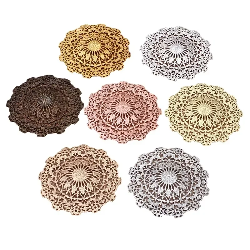

BoYuTe (10 Pieces/Lot) 56MM Metal Brass Filigree Flower Cap Findings Diy Jewelry Making Hand Made Materials