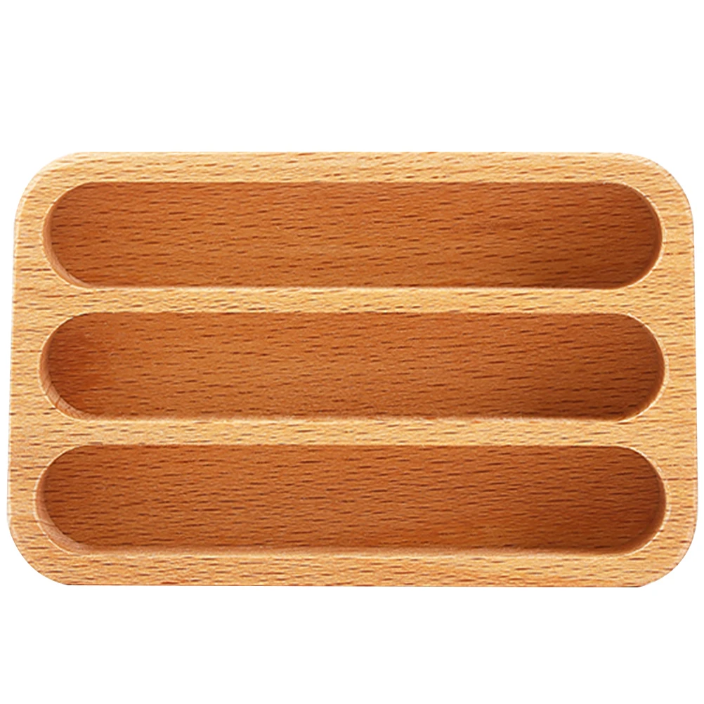 

Wood Business Card Holder Desk Display Rack Smooth Edge Surface Open Design Elegant Card Stand Storage Box Office Use