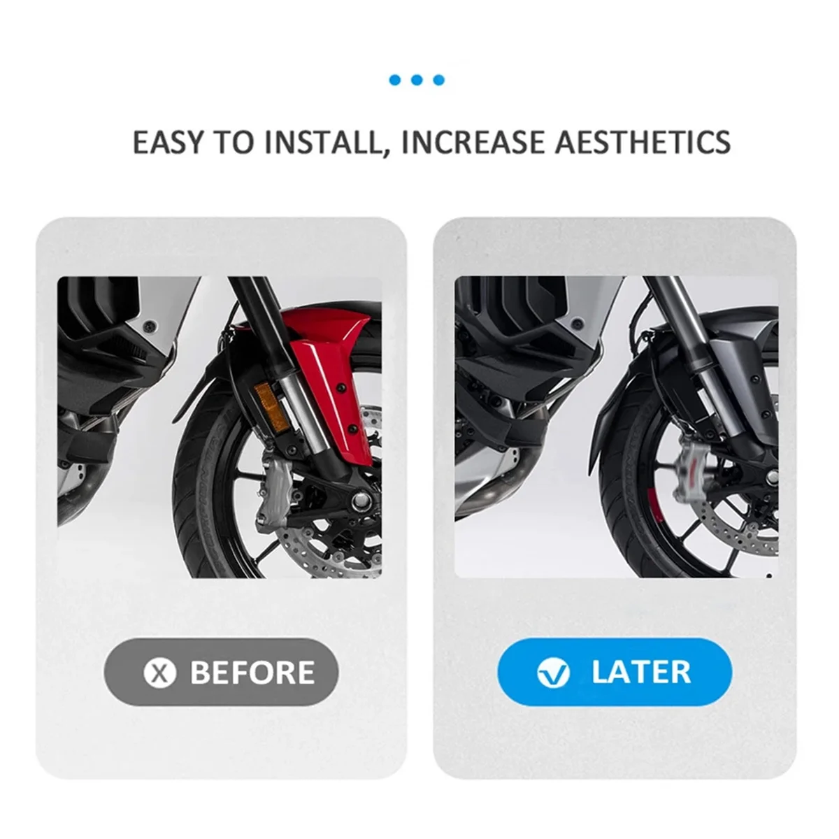 Motorcycle Accessories Front Mudguard Fender Rear Extender Extension for DUCATI Multistrada V4/S V4S 2021 image 2