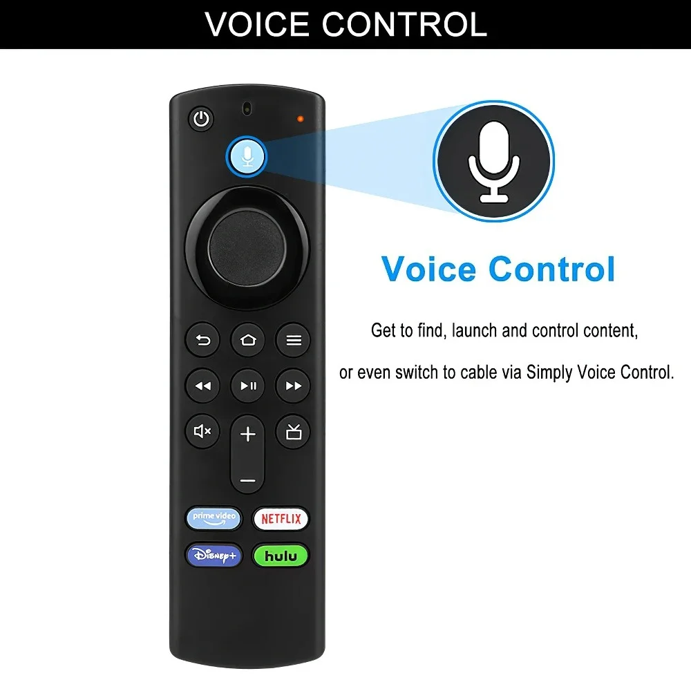 Control remoto de TV Fire L5B83G, mando a distancia por voz BT para Fire TV Stick Lite, dispositivo multimedia de Streaming Amazon de tercera generación
