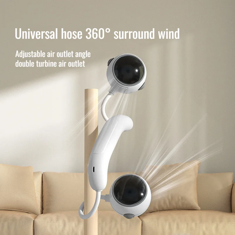 Outdoor Hanging Neck Three Speed Adjustable Turbo Cooling Fan USB Charging Foldable Silent Small Fan