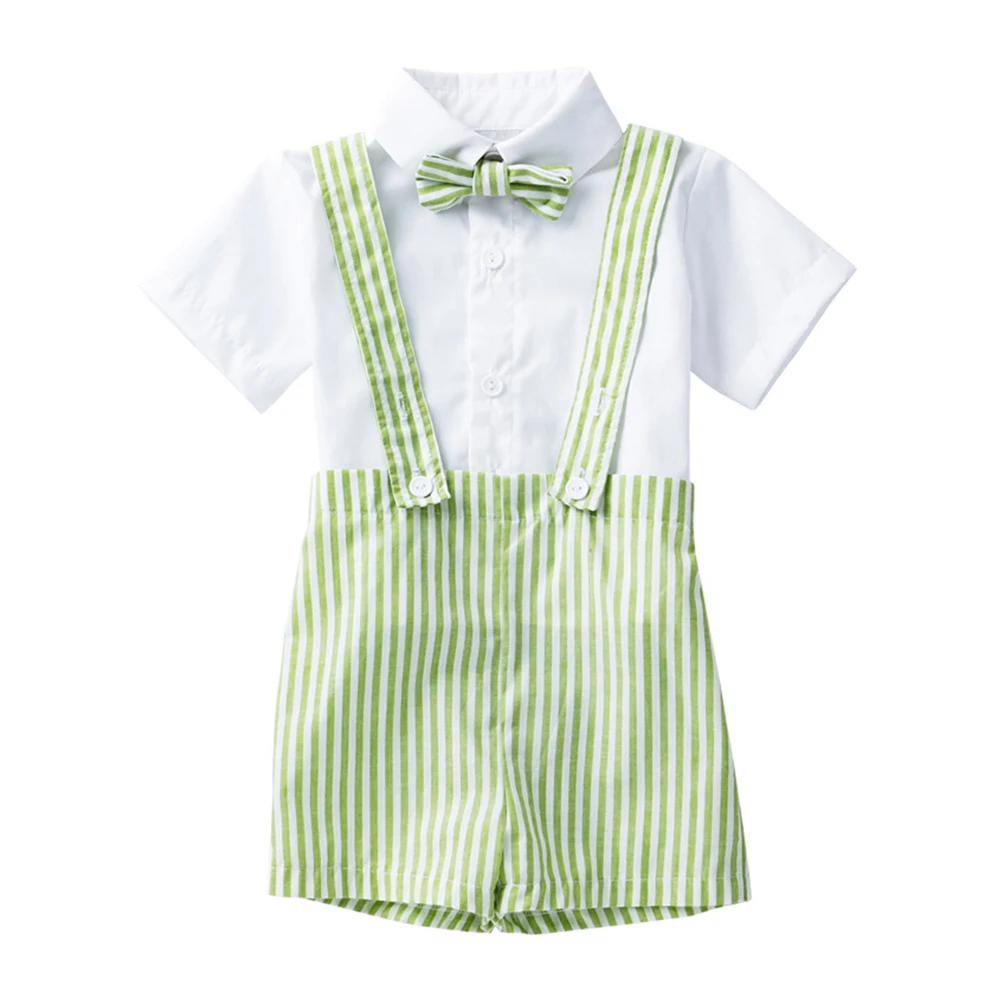 

Baby Boy Gentleman Outfits Cotton Kids Clothes Boys Suits Toddler Bow Tie Bright Color Occasions Photoshoot Set Formal Wear Skin