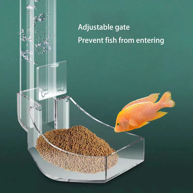 Aquarium-Futterrohr aus Acryl. Anti-Stab-Fisch-Design. Transparenter Fisch-Futterspender. Geeignet für eine Vielzahl von Fischtanks