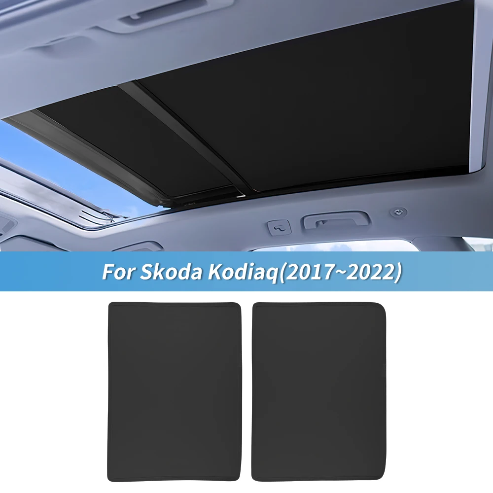 

Солнцезащитный козырек для Skoda Kodiaq 2017-2022, защита от ультрафиолета, автомобильная ткань для льда, занавеска на крыше, складной стиль, аксессуары для интерьера