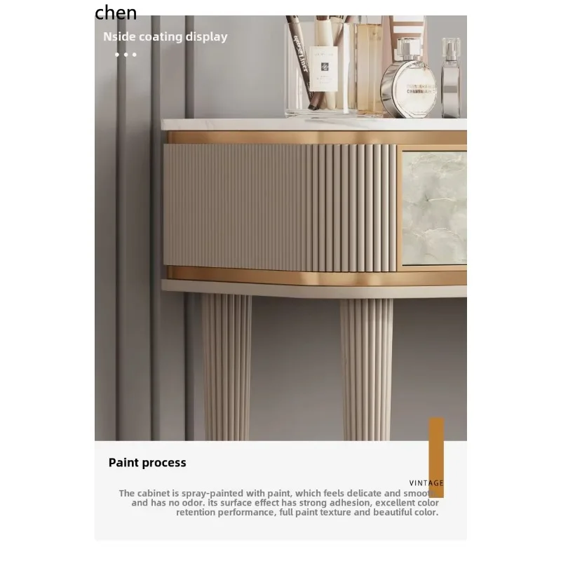 GZ-30  solid wood dresser modern simple bedroom high sense solid wood slate shell with mirror