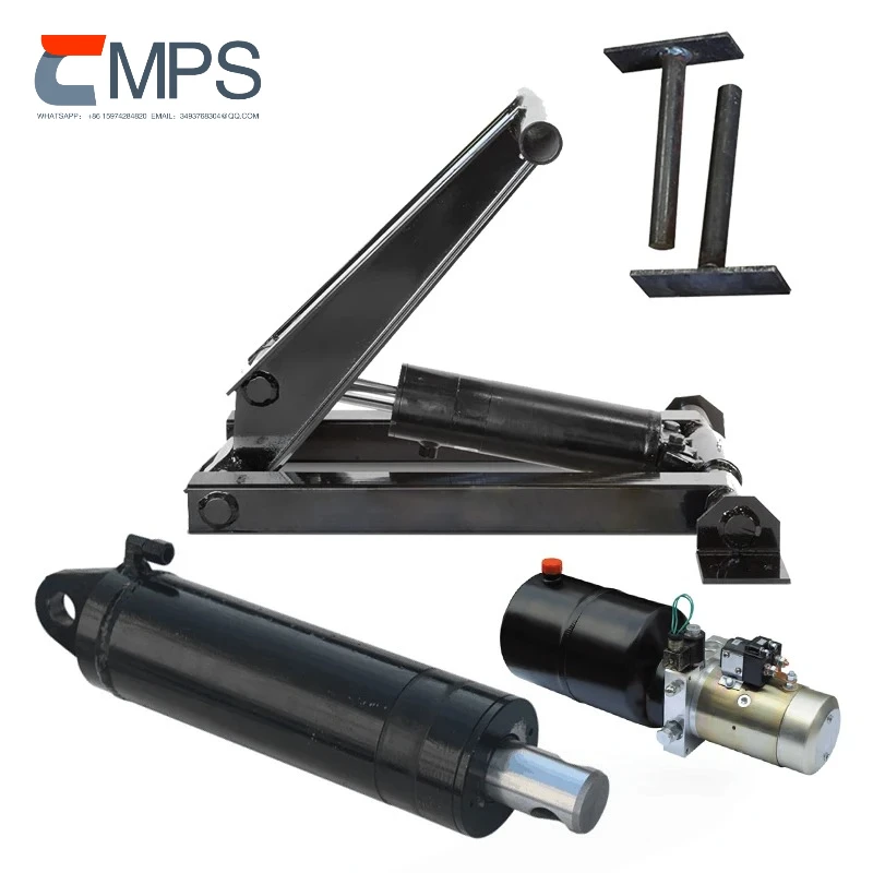Hot Sales Complete set 8-12ton double acting action control trailer hydraulic hoist cylinder set