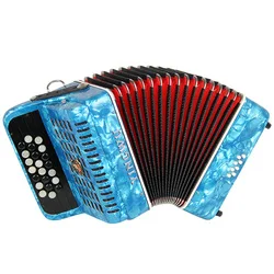 China parrot 22 keys 8 bass diatonic button accordion piano Bayan musical instrument for beginner perform