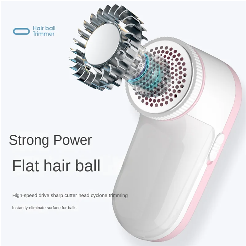 Portable Electric Clothes Lint Trimmer USB Hair Ball Trimmer Fuzz Carpets Sweater Shaver Lint Pellets Cut Machine Blue