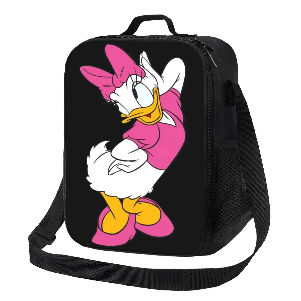 

Custom Donald Duck Daisy Duck Insulated Lunch Bag for Women Cooler Thermal Lunch Box Office Work School