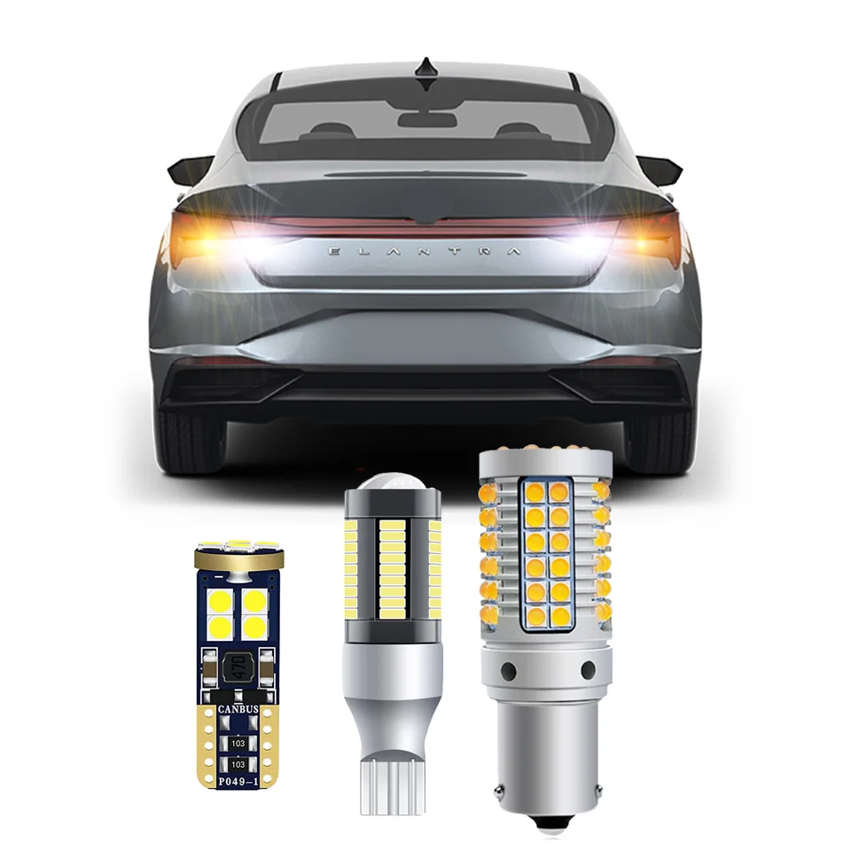 12-Piece White LED Interior & License Plate Light Bulb Set For Hyundai Elantra 2021-2022 – T10 168 194 – CANbus Compatible