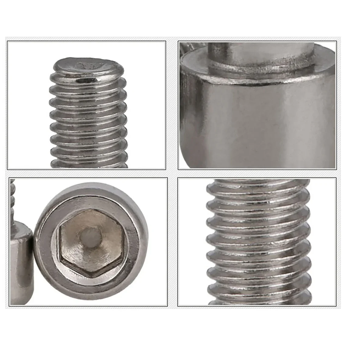 5/10/20Pcs M8 Hexagonal Bolt/half Threaded Bolt 201 Stainless Steel Cylindrical Head Inside Hexagonal Screw Bolt Length 10-100mm
