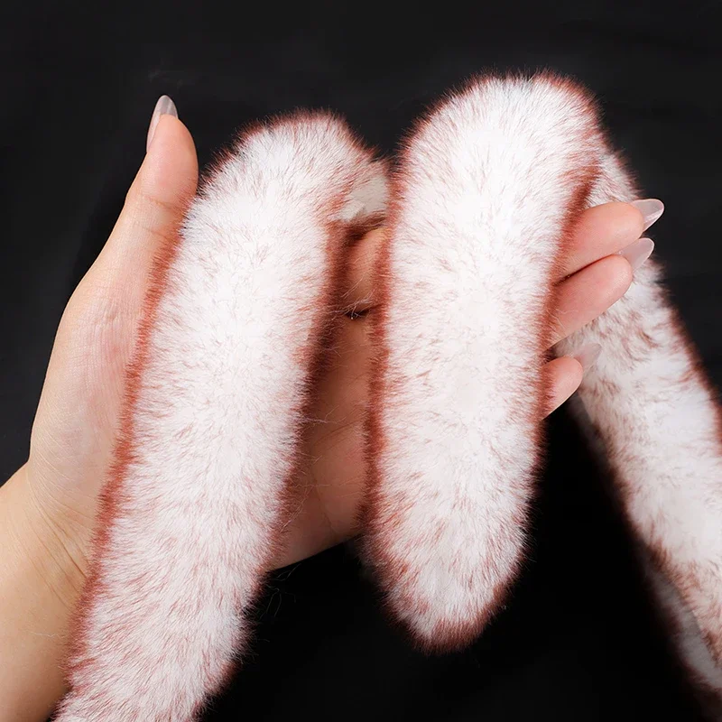 10m/Set Artificial Rabbit Fur Ribbon for Trim Cheongsam Accessory Faux Fur Strips Coat Hood Hat DIY Fluffy Garment Christmas