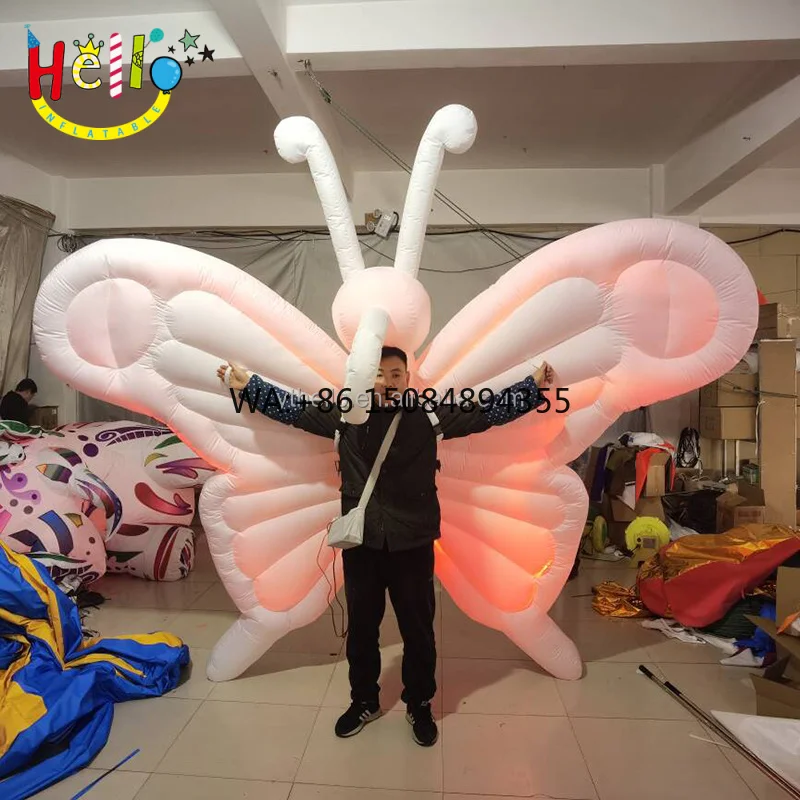 Holiday Performance Dancing Parade Balloon Walking White butterfly Inflatable wings Costume