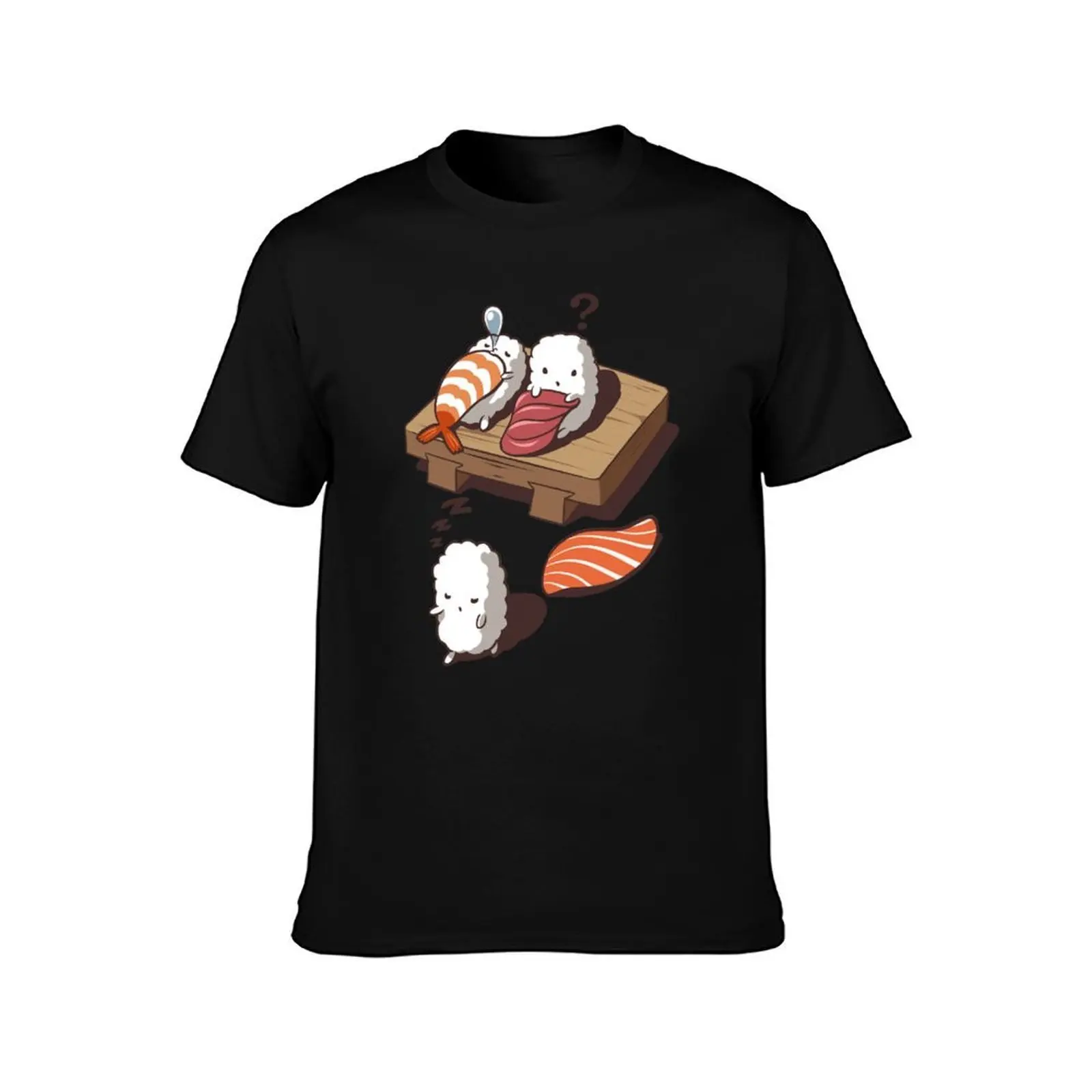 Funny Sleep Walking Nigiri Sushi T-Shirt Classic Print Short Sleeve Shirt T-Shirt