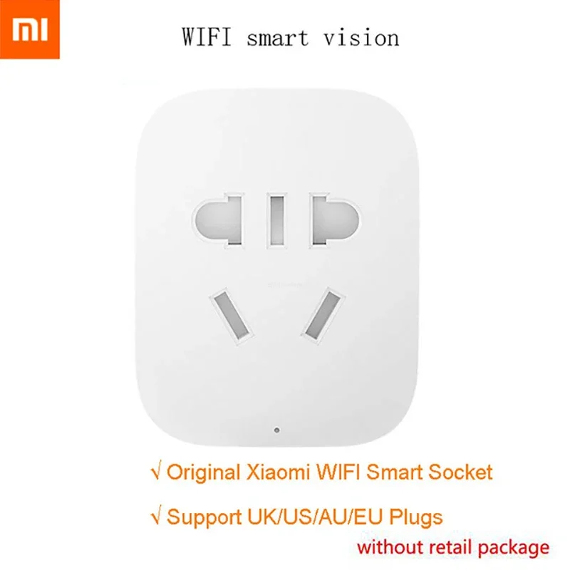 

Xiaomi MIJIA Smart Wireless WIFI Socket Plug Upgrade Remote Control Timing Switch Power Count For Smart Home App Without Package