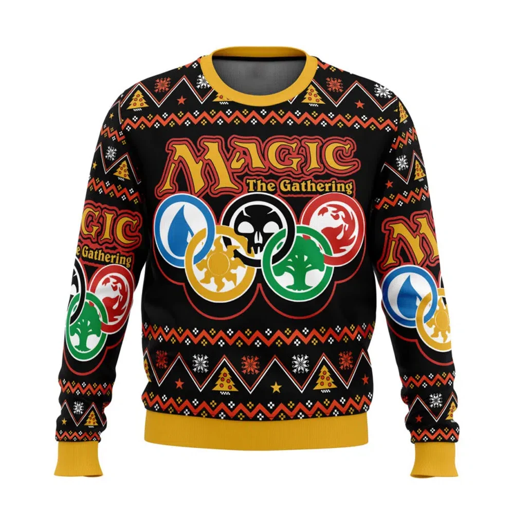 Magic DownloV1 Pull de Noël Magic The Gathering pour hommes et femmes, Sweat à capuche pour couple, Pull de printemps, Y-2025, M