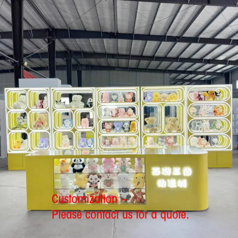 custom.New Arrival Double-Sided Metal Gondola Shelf Modern Retail Rack Display Table-up Stores