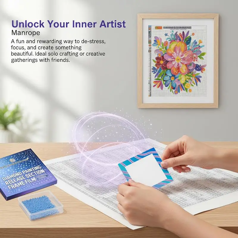 6Pcs Assist Aligning Painting Release Film Protective Frame Reusable Alignment Tools Practical Positioning Accessory For Home