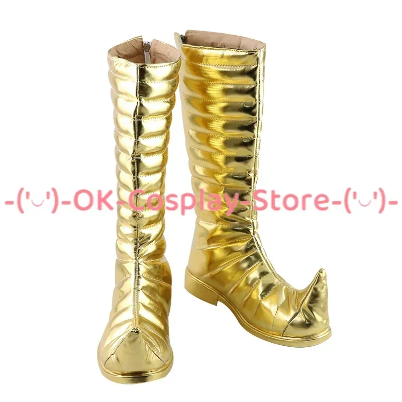 [Customized] JoJo's Bizarre Adventure Dio Brando Cosplay Shoes Anime Game Roleplay Costume Prop Halloween Party PU Leather Boots