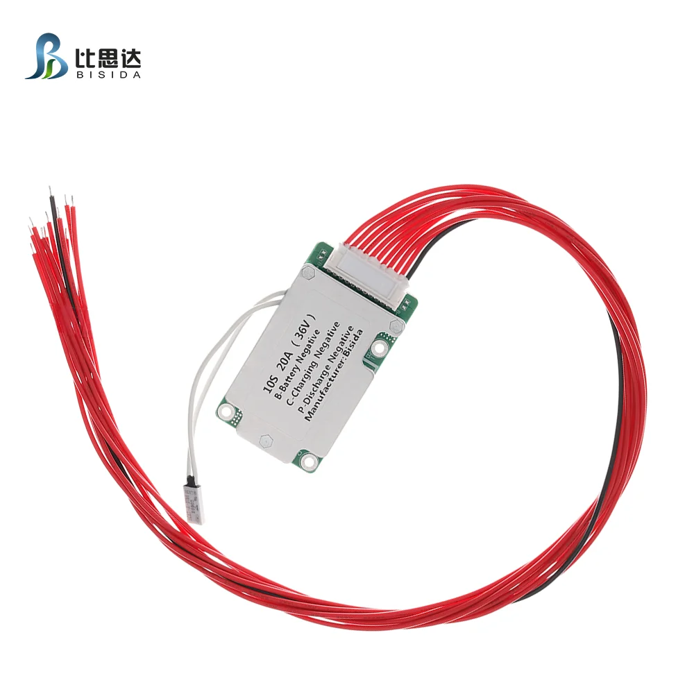 Bisida bms 10s 36v Split-Port Lithium-Batterie-Schutz platine mit Ausgleichs leitung und ntc für Elektro fahrrad 18650 Batterie pack