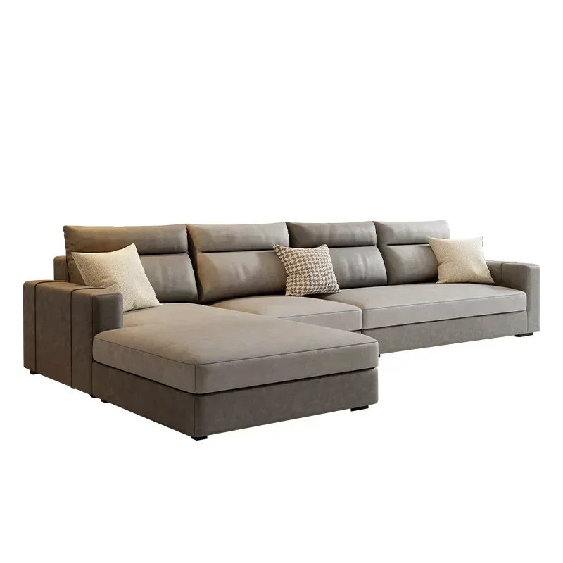 The product can be customized.Fabric sofa living room combination simple modern small apartment corner latex sofa.