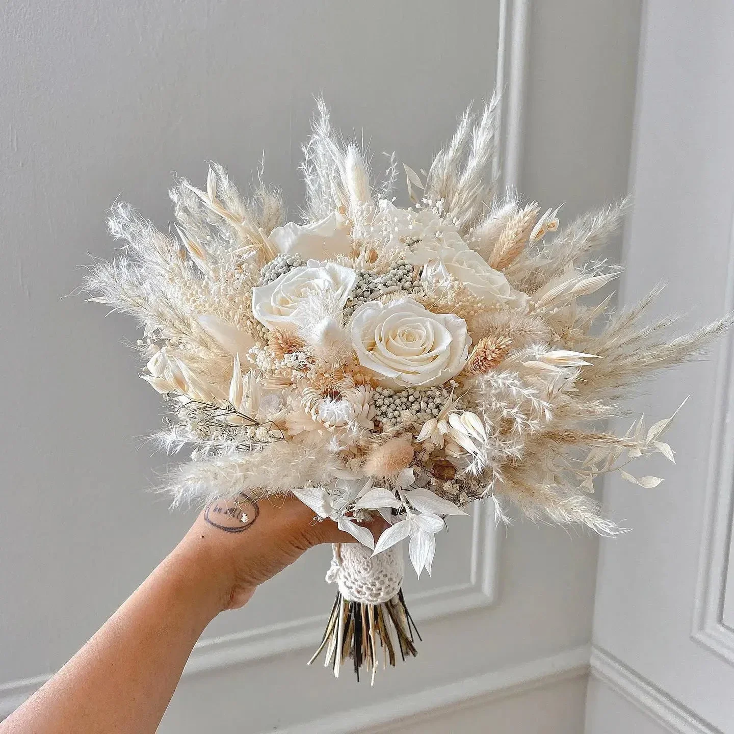 

Dried Flowers Pampas Floral Arrangement Wedding Bouquets Anniversary Centerpieces Bridal Holding Party Boho Bouquet Home Decor