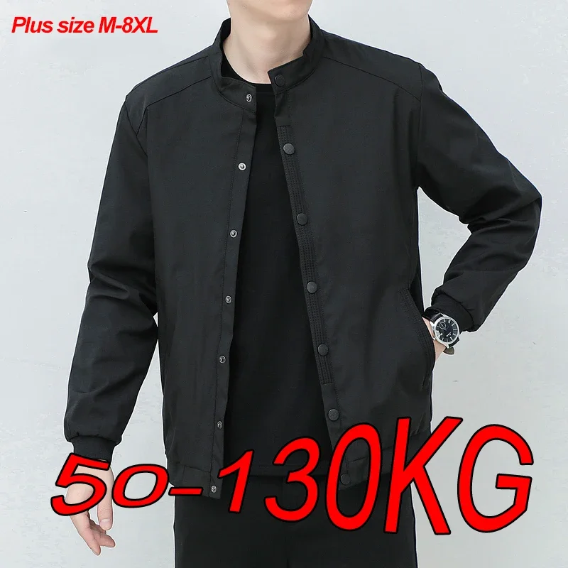 

Large Size Jacket 7XL8XL Men's Single-breasted Simple Fashion Casual Jacket Loose Middle-aged Men's Clothing