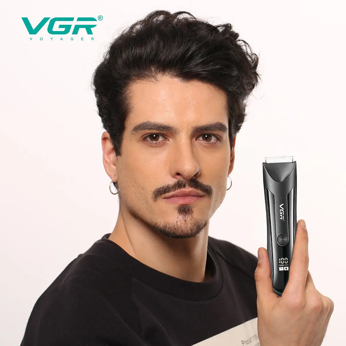 VGR 951 الجسم الشعر المتقلب الفخذ قابلة للشحن الكرة ماكينة حلاقة/المتقلب الرجال الكهربائية العانة اللحية مقص الشعر للرجال انيمال