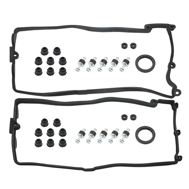 Engine Valve Cover Left +Right Gasket Set For BMW 545I 550I 645Ci 750Li X5 11127513194 11127513195
