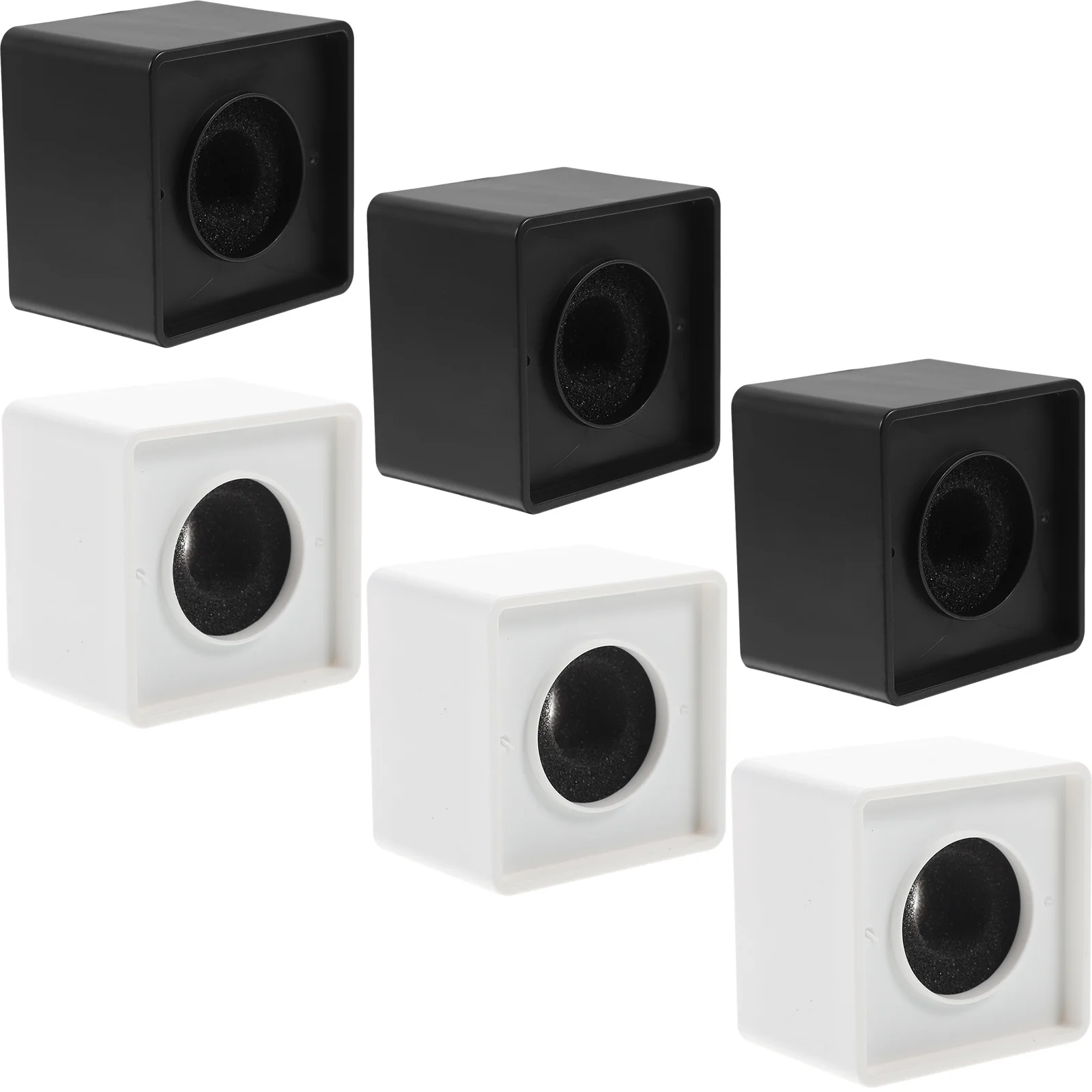 

6Pcs Microphone Flag Cube Solid Sturdy Material Microphone Isolation Prop for Interview Conference Mic Holder