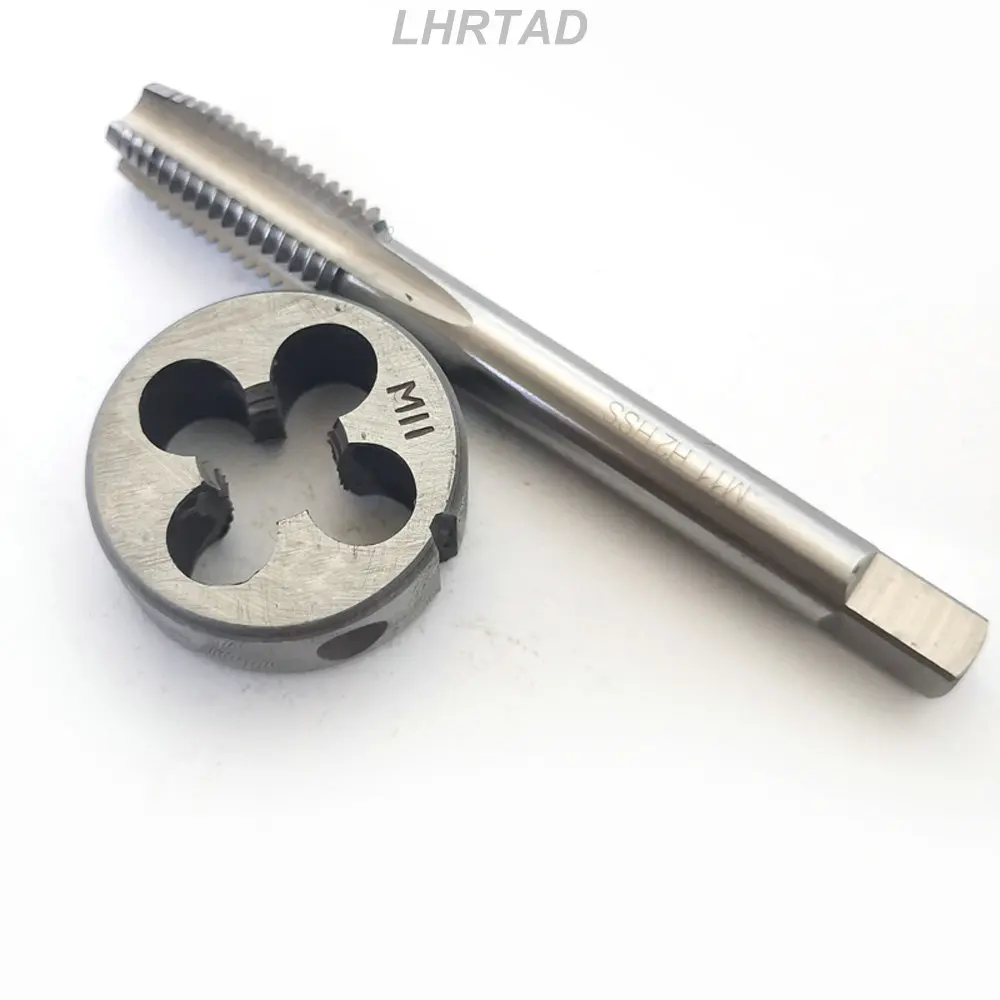 2PCS Screw Tap Drill Bits HSS taps and die set M11x1.5 M11x1 Right hand Metric thread plug tap die set M11x0.75 M11x0.5 M11x1.25