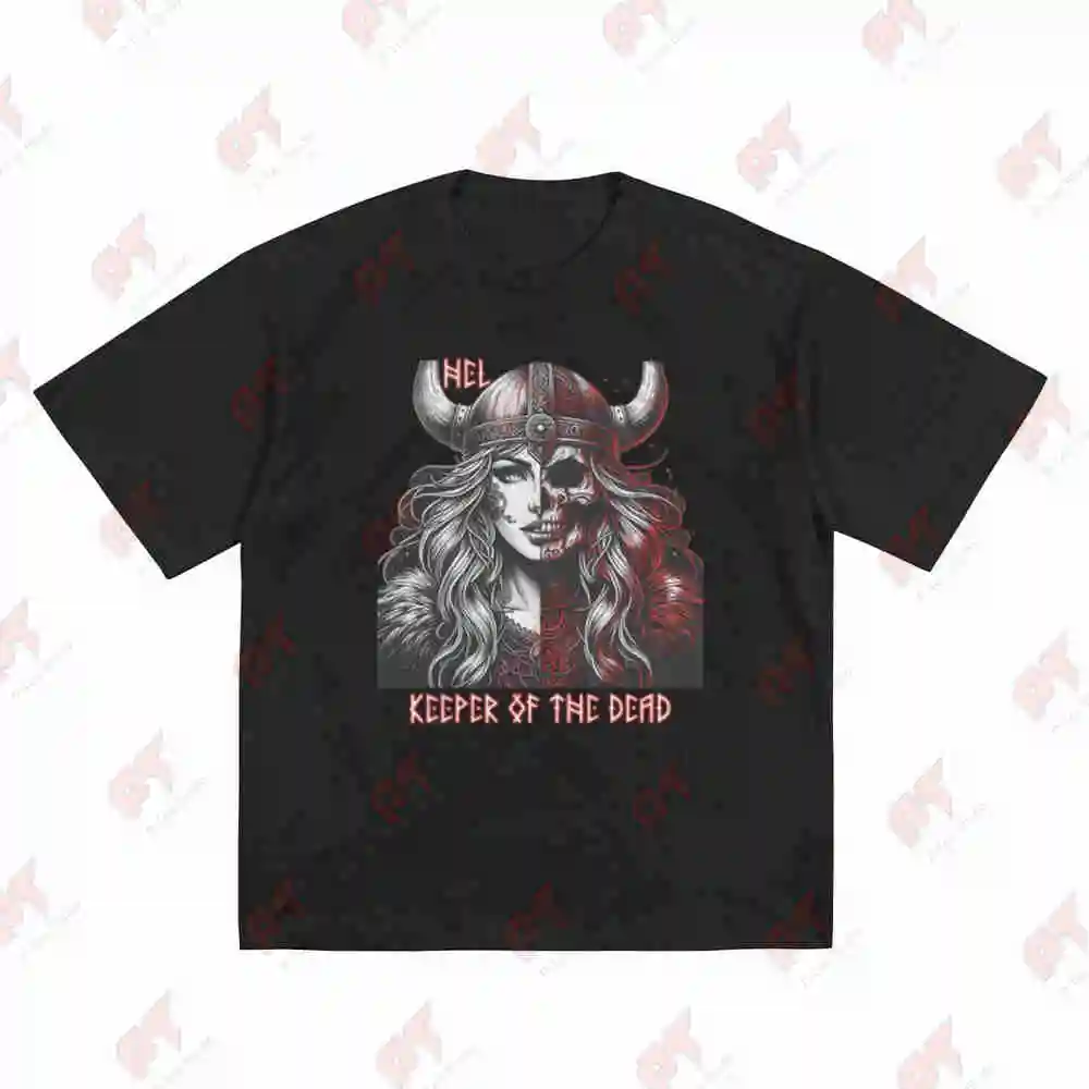 Hel Goddess Norse Pagan Viking Black Metal Short Sleeve Tee 100% Cotton T-Shirt