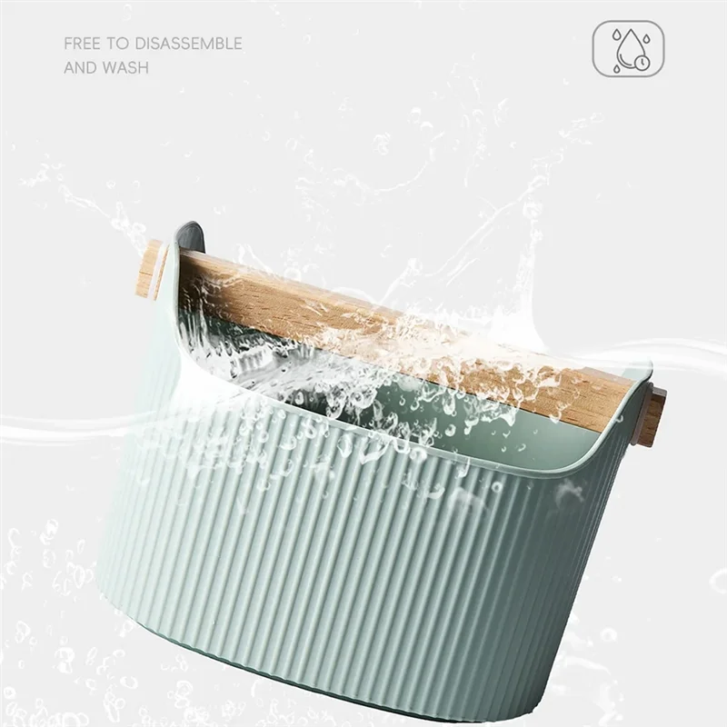 AT28-Coffee Knock Box Large Capacity Espresso Grounds Container Powder Beveled Residue Dump Bucket Maker Tools