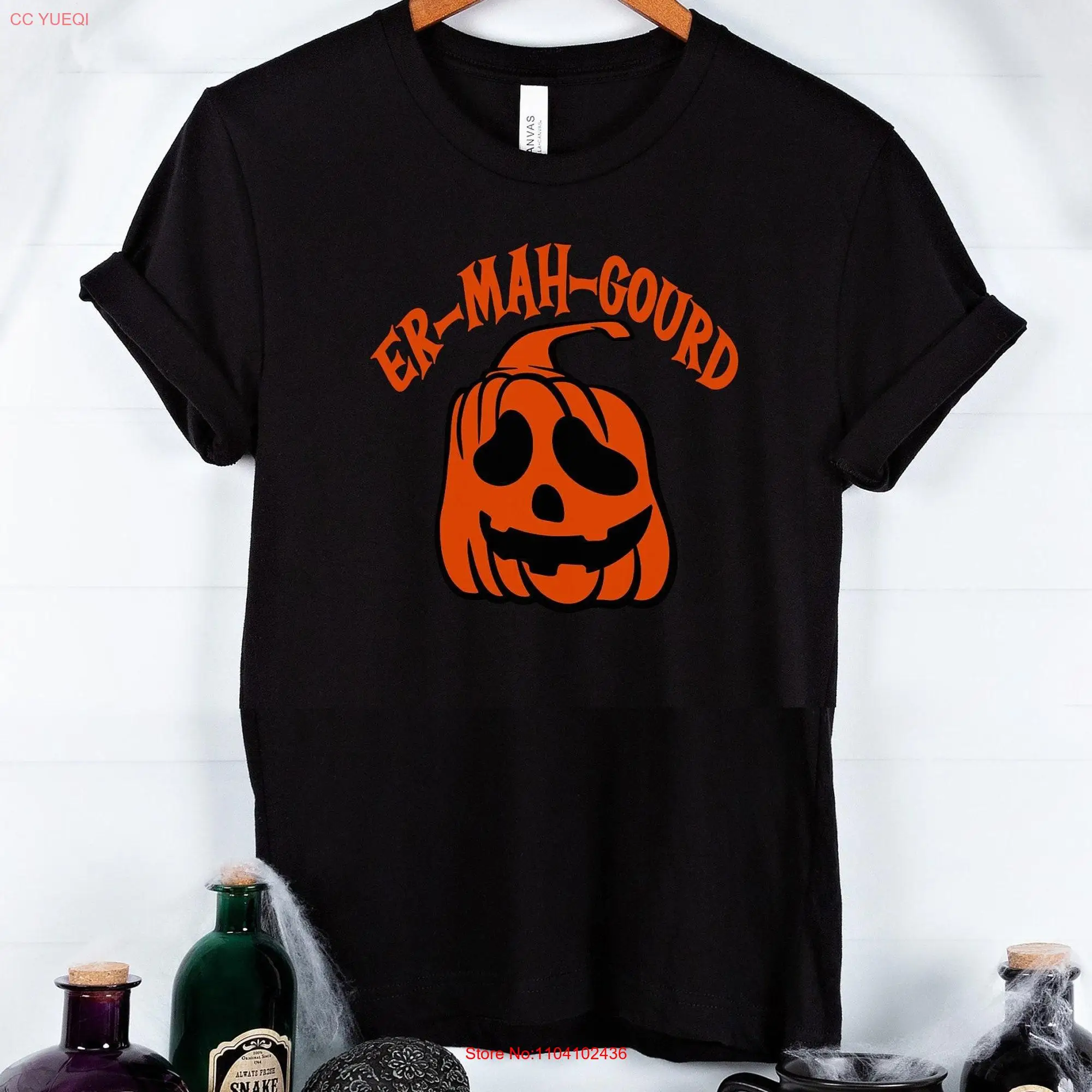 Funny Halloween shirt gourd T Pumpkin autumn Spooky Season Fall ermahgerd Y2K long or short sleeves