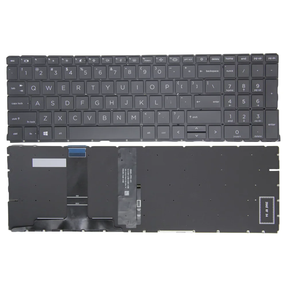 Teclado para portátil estadounidense para estación de trabajo móvil HP ZBook Power G7 ZBook Power G8, color negro