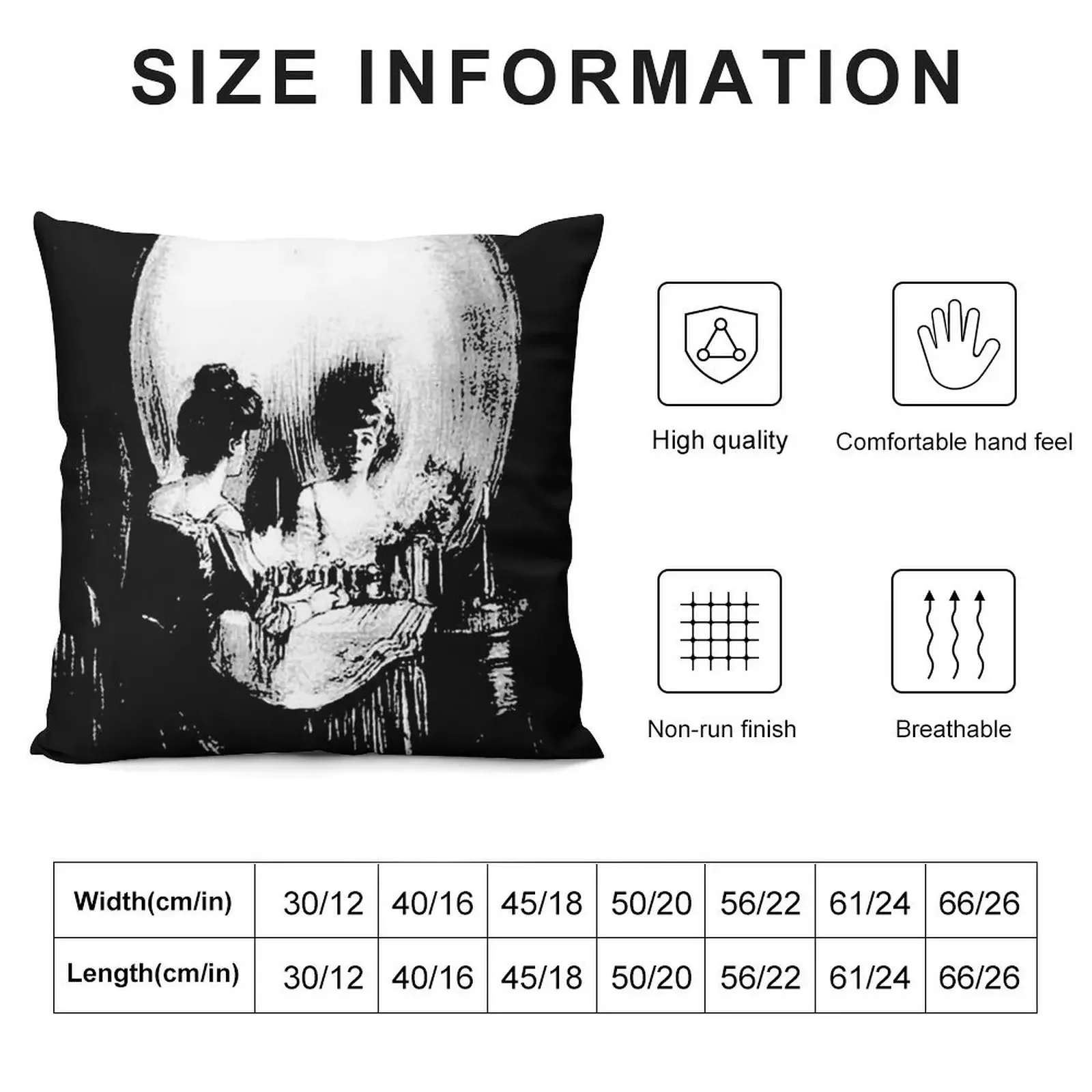 Woman with Halloween Skull Reflection In Mirror Throw Pillow Luxury Living Room Decorative Cushions Anime pillow