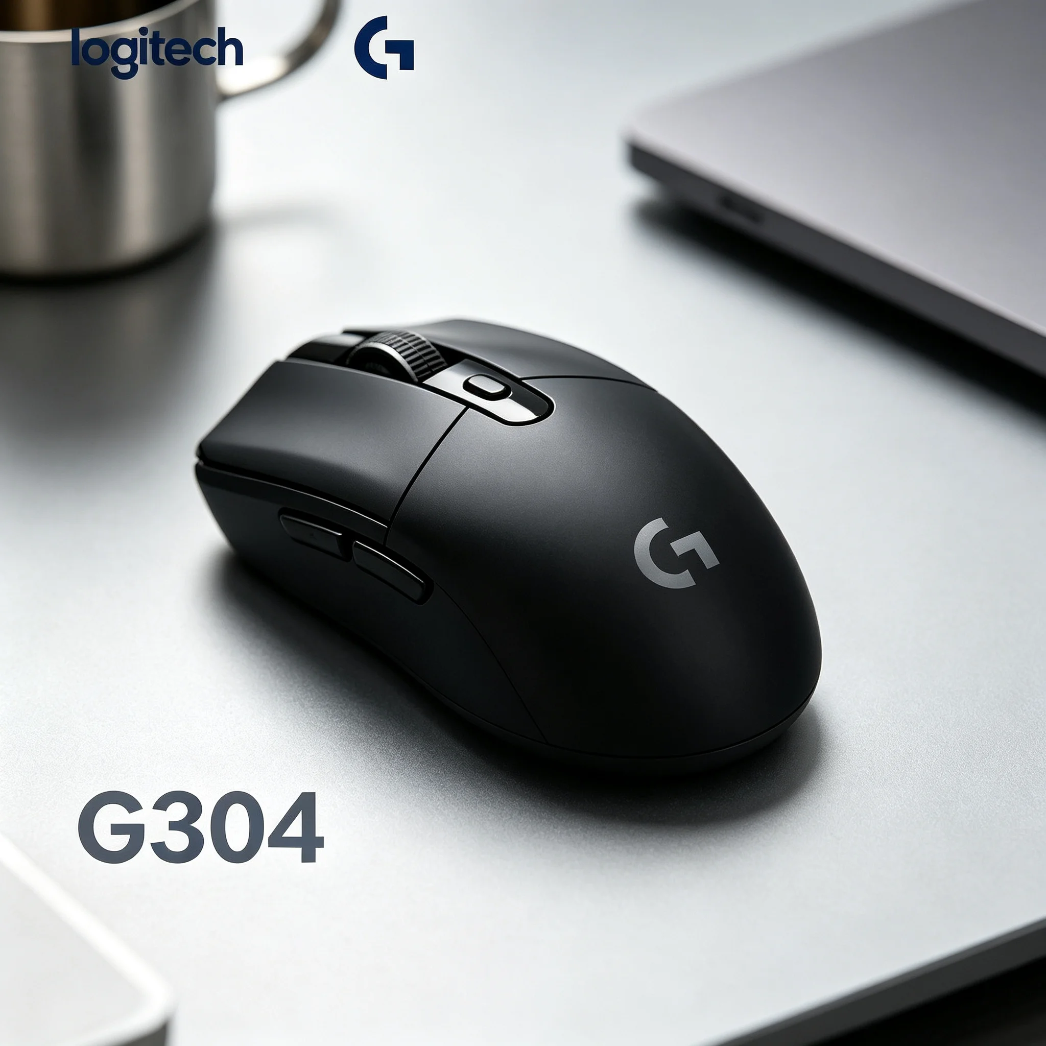 Logitech G304 Wireless Gaming Mouse 6 Custom Macro Buttons For CS2 PUBG Valorant LOL Gaming Setup