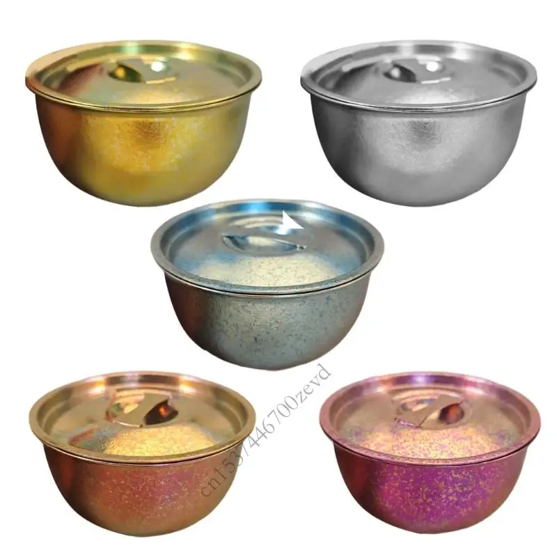 

Portable Metal 600ml Bowl With Leak Proof Lid Lunch Container For Camping Hiking Outdoors Adventure P9YB