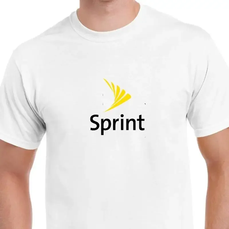 Sprint Schwarz Gelb T-Shirt LOGO Lustiges GEEK-Telefon Weiß S 5XL