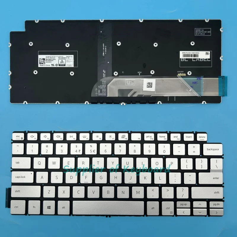 English/Latin Spanish/Brazilian Portuguese Keyboard For Dell Latitude 3301 3410 E3301 P114G P120G Laptop Black/Silver Backlit