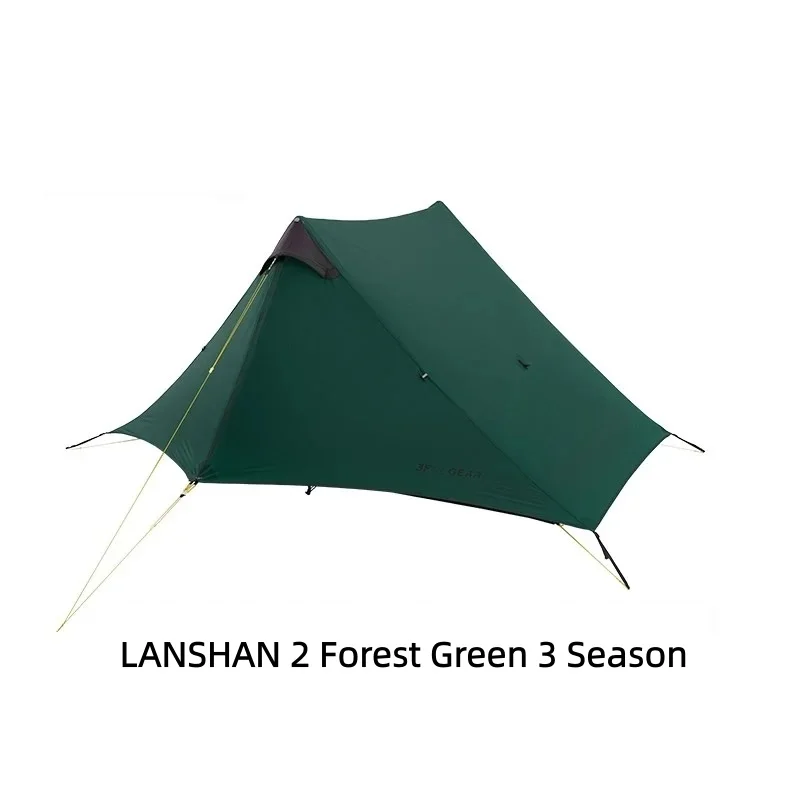 2024 Nieuwe versie FLAME'S CREED LanShan 2-persoons outdoor ultralichte campingtent 3-seizoenen professionele 15D silnylon stangloze tent