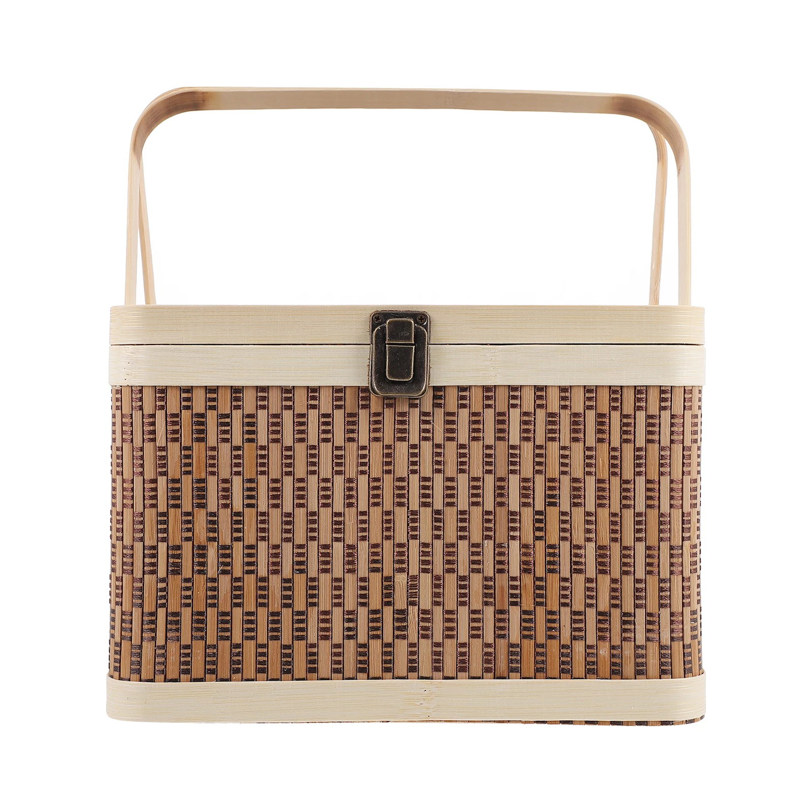 

Bamboo Storage Basket Fruit Table Decor Egg Container Lightweight Easy to Move Suitable for Home Hotel Restaurant Bakery Storage
