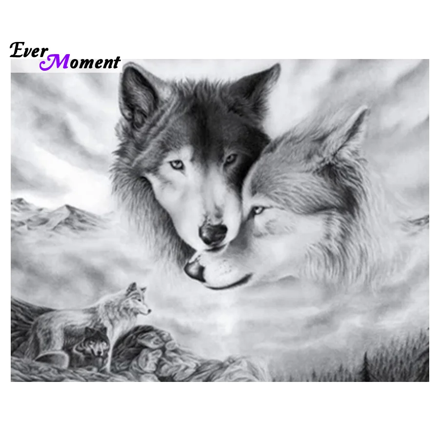 

5D Diamond painting Wolves cross-stitch embroidery with resin drills diamond paintings diamond needlework ASF304