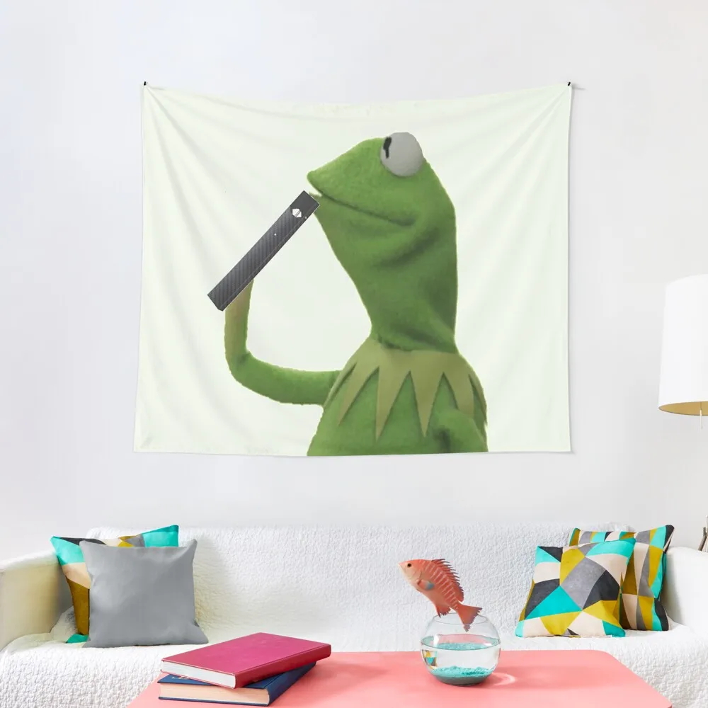 Kermit Vapes Tapestry Cute Room Things Home Decorations Tapestry