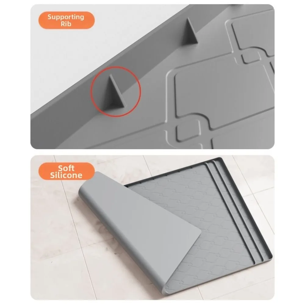 

Силиконовый водонепроницаемый коврик под раковину, прямоугольный, защитный, от загрязнений, многофункциональный, утолщенный, поддон для сбора капель