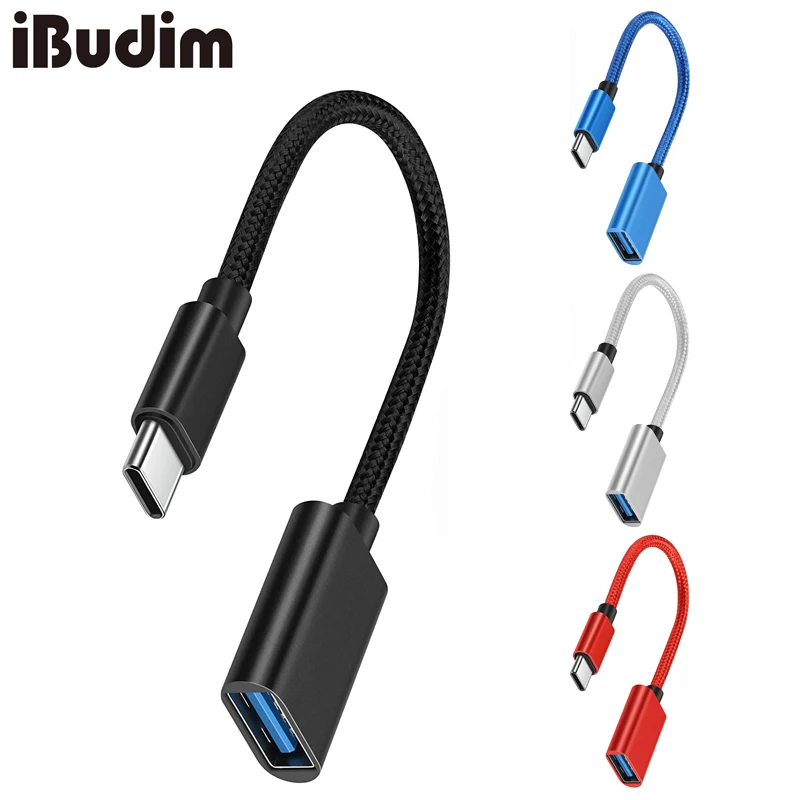 Type-C to USB 2.0 Adapter USB C Male to USB A Female OTG Adapter On The Go Cable Transfer Converter for Samsung MacBook Tablets